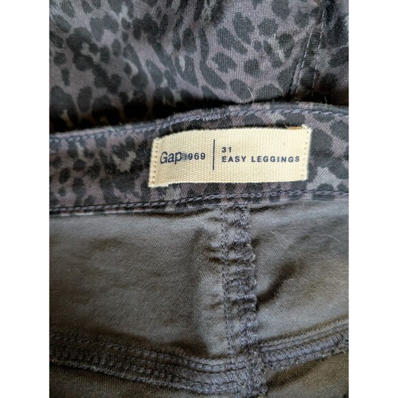 Gap 1969 High Rise Stretch Easy Legging Mid Rise Animal Print Skinny Leg Size 31 - Picture 12 of 14